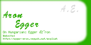 aron egger business card